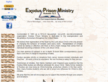 Tablet Screenshot of exodusprisonministry.org